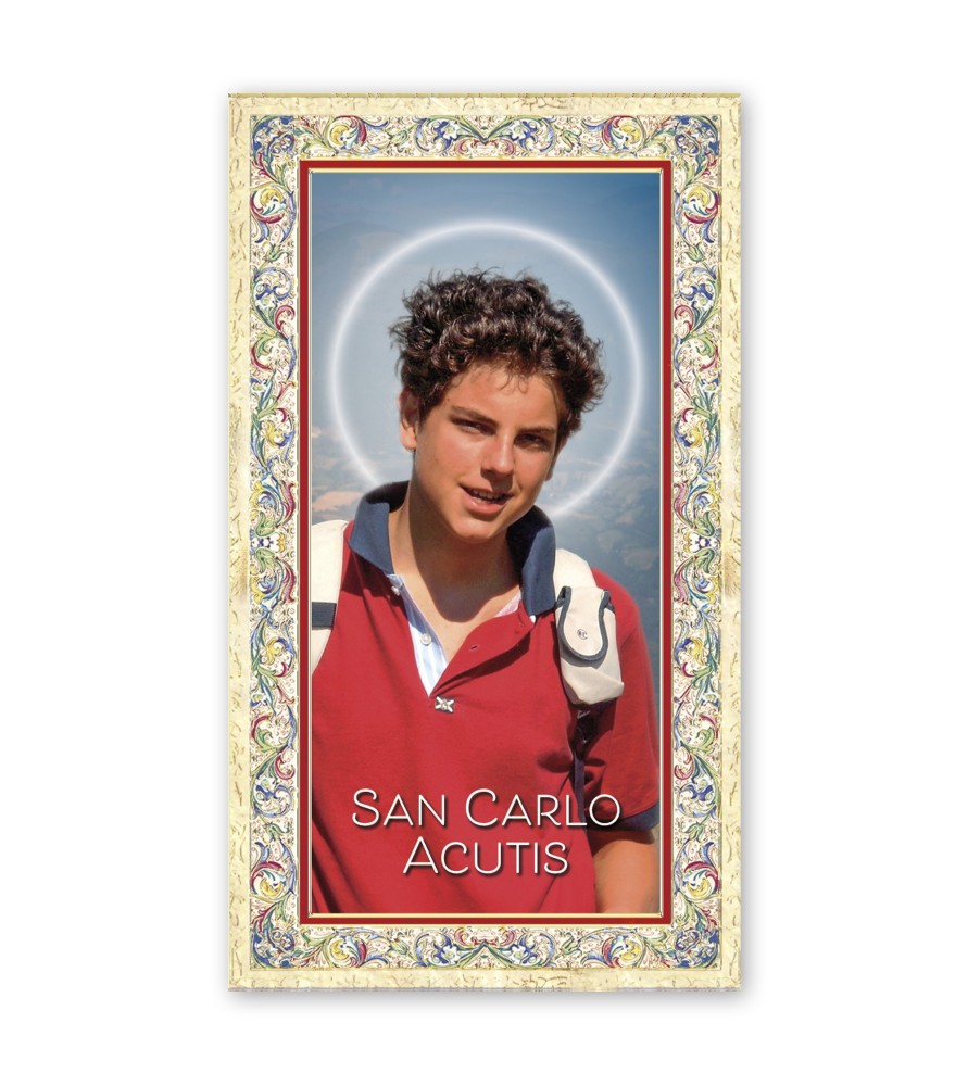 Pacchetto da 100 copie di: Santino Maria Rosa Mistica con preghiera e finiture in oro a caldo Pacchetto da 100 copie di: Santino Maria Rosa Mistica con preghiera e finiture in oro a caldo