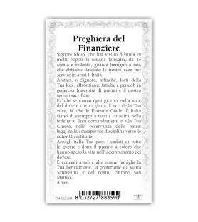 Pacchetto da 100 copie di: Santino Piccolo Samuele inginocchiato in preghiera con preghiera e finiture in oro a caldo