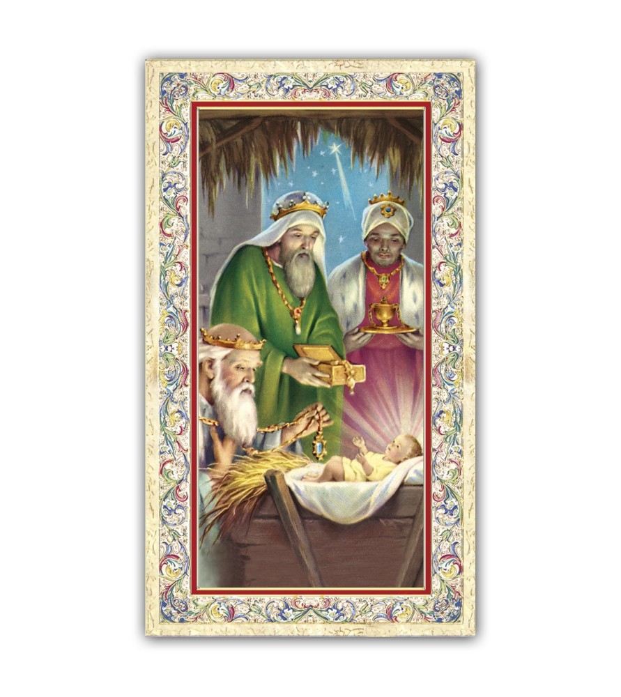 Pacchetto da 100 copie di: Santino Madonna con in braccio il Bambin Gesù con preghiera e finiture in oro a caldo Pacchetto da 100 copie di: Santino Madonna con in braccio il Bambin Gesù con preghiera e finiture in oro a caldo