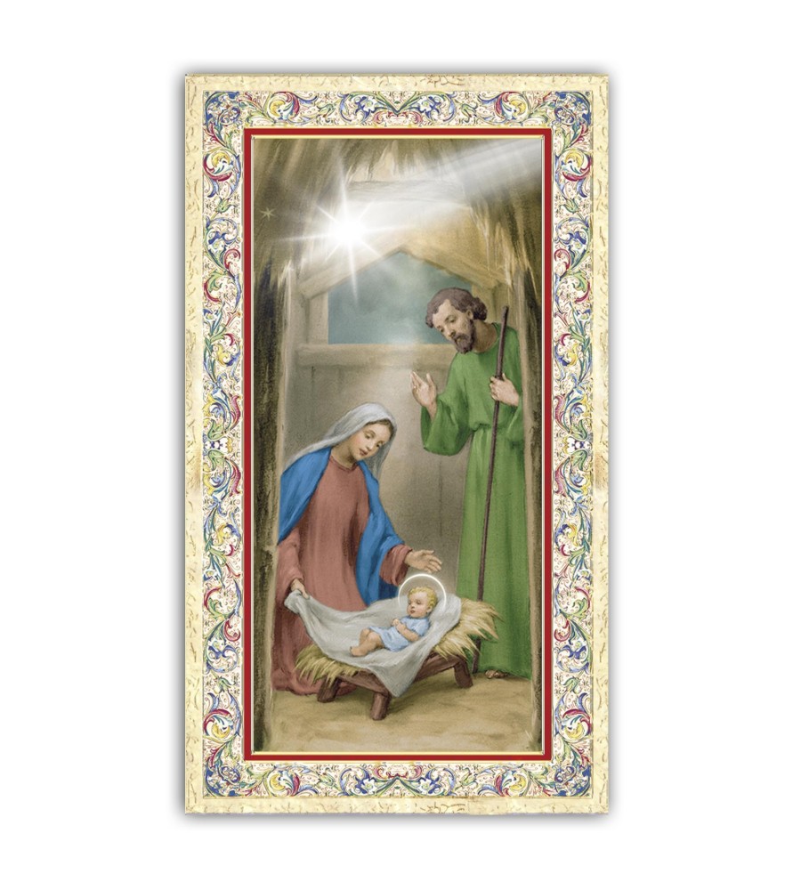 Pacchetto da 100 copie di: Santino Angelo Custode con lanterna con preghiera e finiture in oro a caldo Pacchetto da 100 copie di: Santino Angelo Custode con lanterna con preghiera e finiture in oro a caldo