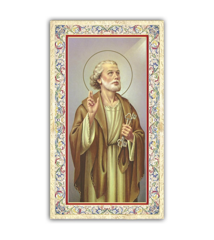 Pacchetto da 100 copie di: Santino San Giovanni Bosco con preghiera e finiture in oro a caldo Pacchetto da 100 copie di: Santino San Giovanni Bosco con preghiera e finiture in oro a caldo