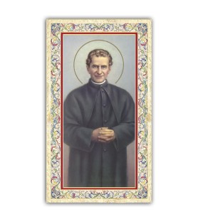 Pacchetto da 100 copie di: Santino Sant'Anna con preghiera e finiture in oro a caldo