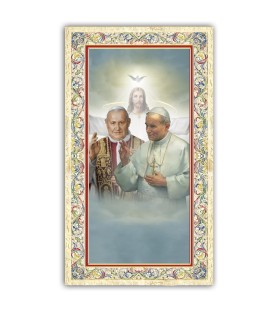 Pacchetto da 100 copie di: Santino Madonna Addolorata con preghiera e finiture in oro a caldo