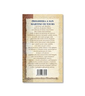 Biglietto con biografia e preghiera a San Martino di Tours