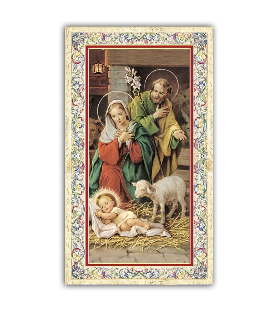 Pacchetto da 100 copie di: Santino Gesù Buon Pastore con preghiera e finiture in oro a caldo Pacchetto da 100 copie di: Santino Gesù Buon Pastore con preghiera e finiture in oro a caldo