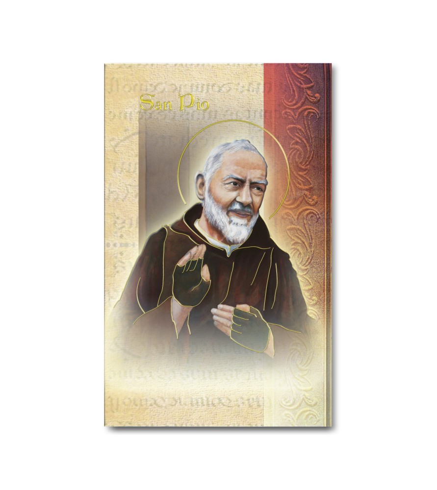 Biglietto con biografia e preghiera a Padre Pio Biglietto con biografia e preghiera a Padre Pio