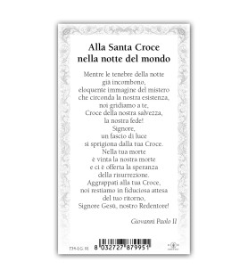 Santino  Croce sul Mare con preghiera e finiture in oro a caldo