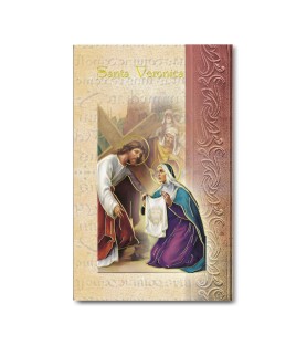 Biglietto con biografia e preghiera a Santa Veronica