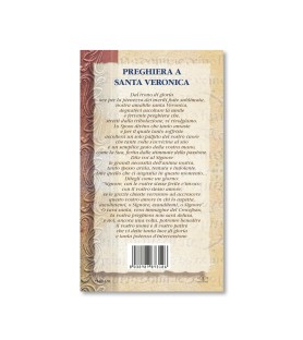 Biglietto con biografia e preghiera a Santa Veronica