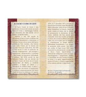 Biglietto con biografia e preghiera al Sacro Cuore di Gesù