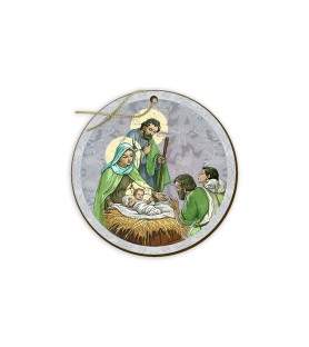 Set di 2 Biglietti con decorazione in legno per albero