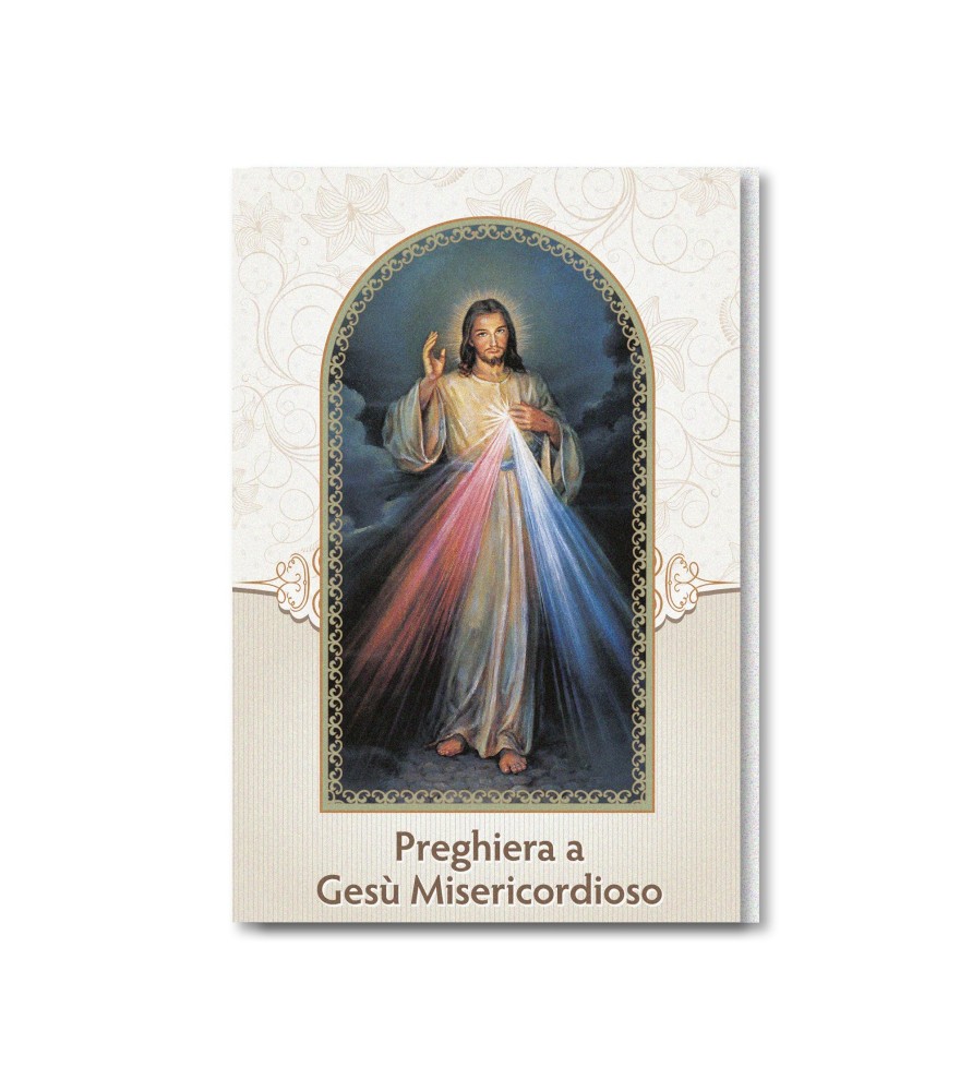 Pacco da 20 Biglietti in carta perlata con preghiera a Gesù Misericordioso Pacco da 20 Biglietti in carta perlata con preghiera a Gesù Misericordioso