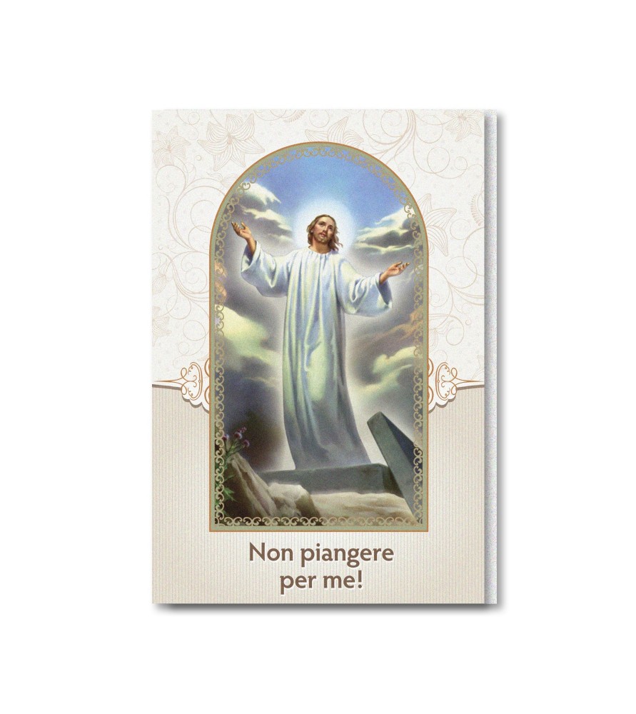 Pacco da 20 Biglietti in carta perlata con Non piangere per me! Pacco da 20 Biglietti in carta perlata con Non piangere per me!