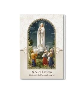 Pacco da 20 Biglietti in carta perlata con I Misteri del Santo Rosario