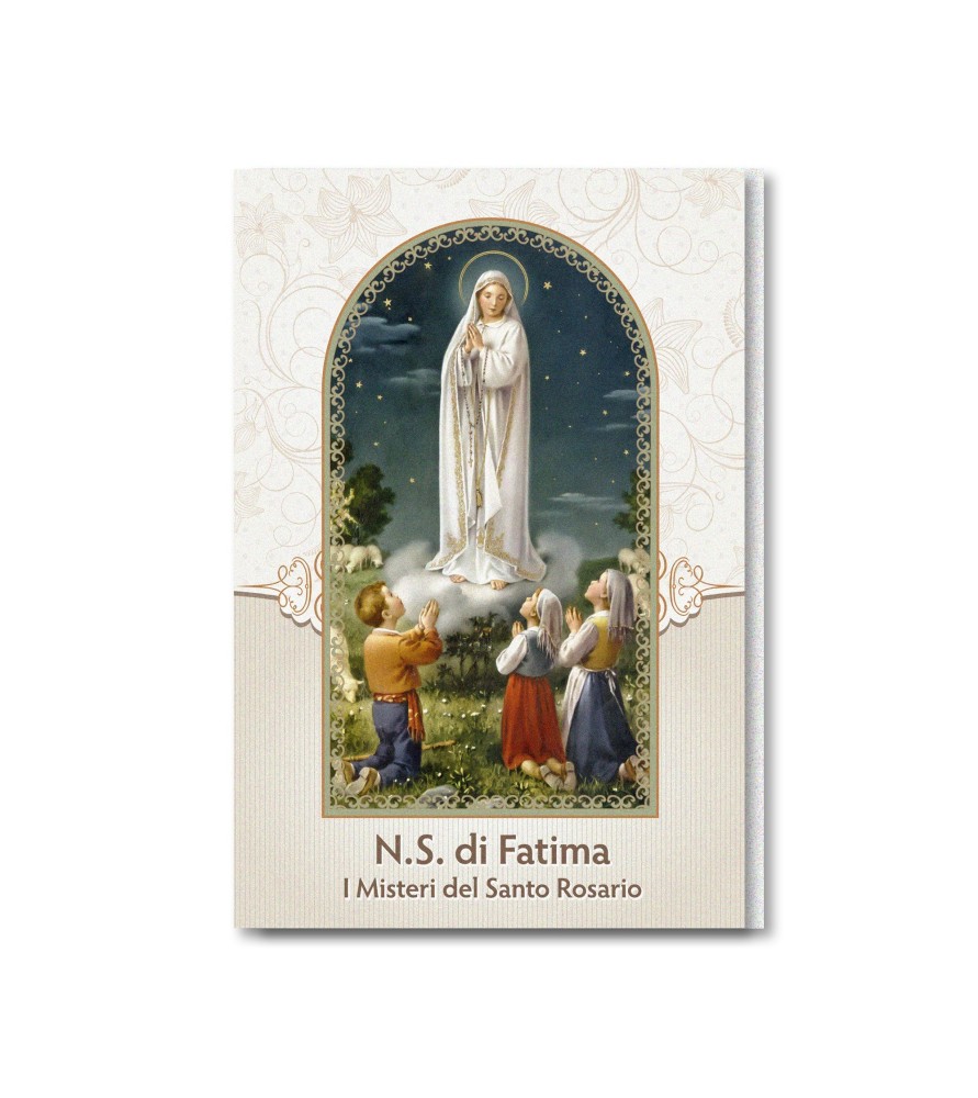 Pacco da 20 Biglietti in carta perlata con I Misteri del Santo Rosario Pacco da 20 Biglietti in carta perlata con I Misteri del Santo Rosario