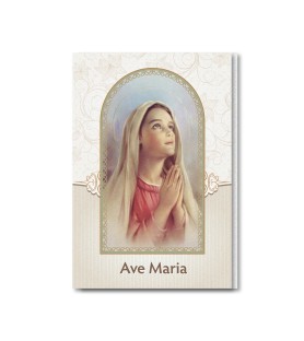 Pacco da 20 Biglietti in carta perlata con l'Ave Maria