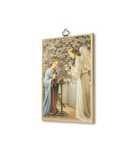 Quadretto in MDF con mosaico in lamina dorata di San Gabriele Arcangelo