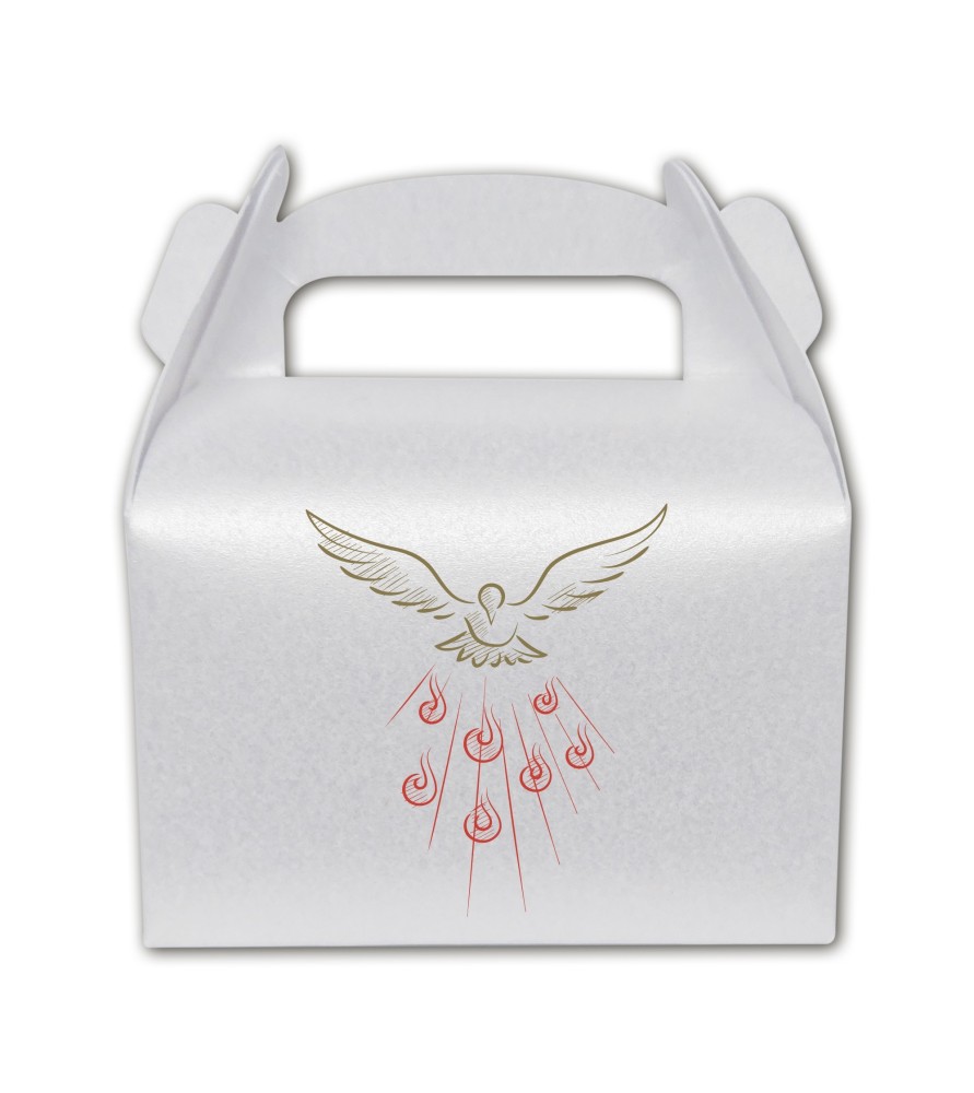 Confezione da 10 Kit per bomboniera fai da te in carta perlata per la Cresima Confezione da 10 Kit per bomboniera fai da te in carta perlata per la Cresima