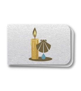 Confezione da 10 Kit per bomboniera fai da te in carta perlata per il Battesimo