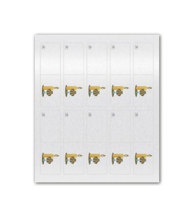Confezione da 10 Kit per bomboniera fai da te in carta perlata per il Battesimo