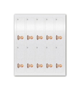 Confezione da 10 Kit per bomboniera fai da te in carta perlata per il Battesimo