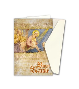 Set di 12 biglietti assortiti in cartoncino pregiato della Natività in elegante scatola regalo