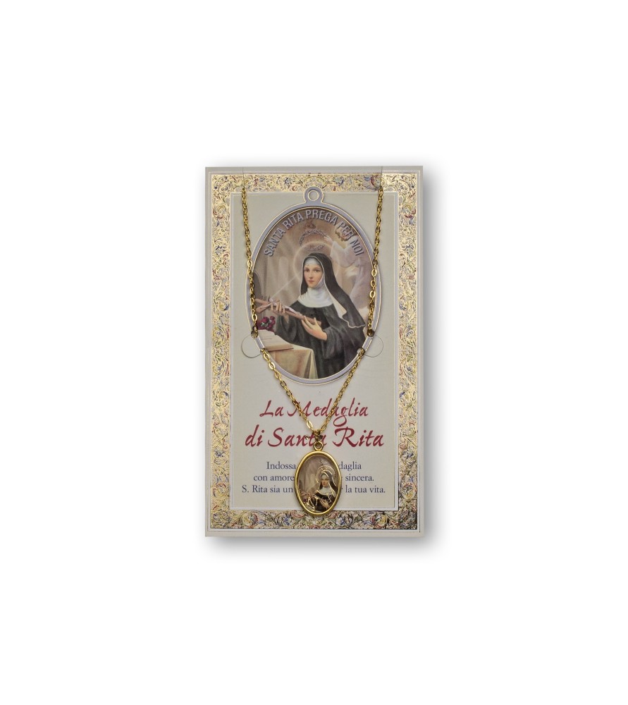 Biglietto con medaglia e preghiera Santa Rita Biglietto con medaglia e preghiera Santa Rita