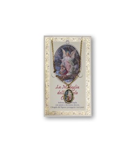 Biglietto con medaglia e preghiera Angelo Custode