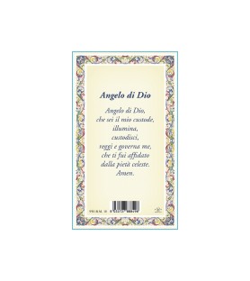 Biglietto con medaglia e preghiera Angelo Custode