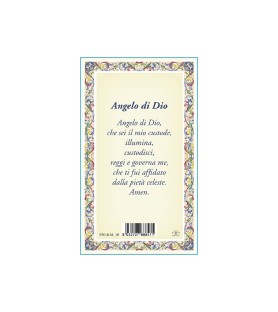 Biglietto con medaglia e preghiera Angelo Custode