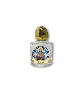 Bottiglietta da 10 ml in vetro con tappo dorato per Acqua Santa Sacro Cuore di Gesù