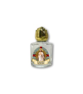 Bottiglietta da 10 ml in vetro con tappo dorato per Acqua Santa Gesù Risorto