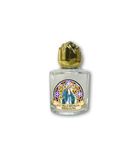 Bottiglietta da 10 ml in vetro con tappo dorato per Acqua Santa Madonna Miracolosa