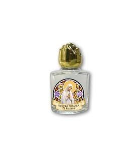 Bottiglietta da 10 ml in vetro con tappo dorato per Acqua Santa Madonna di Fatima