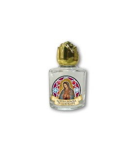 Bottiglietta da 10 ml in vetro con tappo dorato per Acqua Santa Madonna di Guadalupe