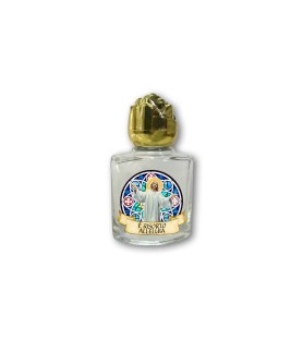 Bottiglietta da 10 ml in vetro con tappo dorato per Acqua Santa Gesù Risorto