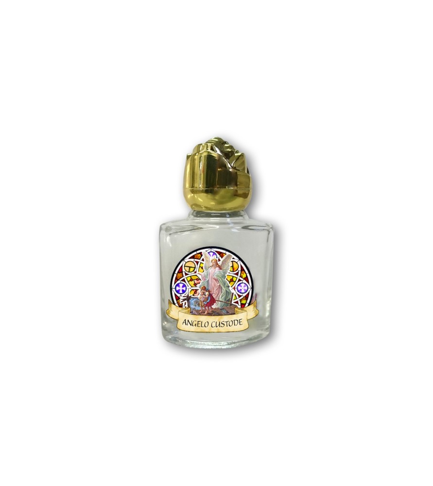Bottiglietta da 10 ml in vetro con tappo dorato per Acqua Santa Angelo sul Ponte Bottiglietta da 10 ml in vetro con tappo dorato per Acqua Santa Angelo sul Ponte