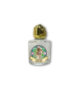 Bottiglietta da 10 ml in vetro con tappo dorato per Acqua Santa Gesù Risorto