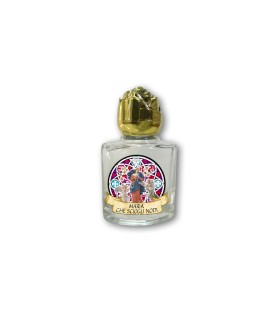 Bottiglietta da 10 ml in vetro con tappo dorato per Acqua Santa Maria che scioglie i nodi
