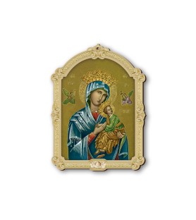 Quadretto della Madonna del Perpetuo Soccorso in cornice barocca