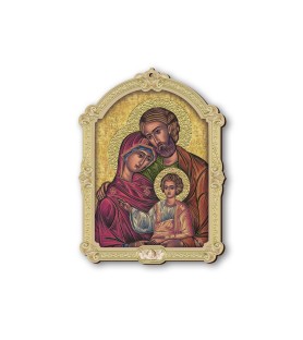 Quadretto della Sacra Famiglia in cornice barocca