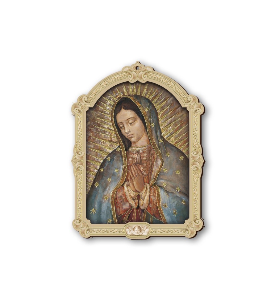 Quadretto della Madonna di Guadalupe in cornice barocca Quadretto della Madonna di Guadalupe in cornice barocca
