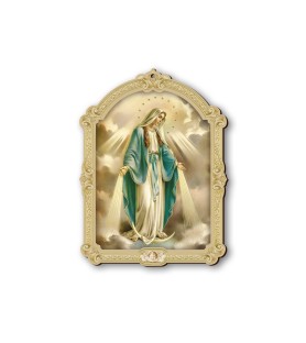 Quadretto della Madonna Miracolosa in cornice barocca