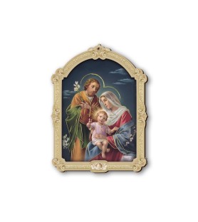 Quadretto della Sacra Famiglia in cornice barocca