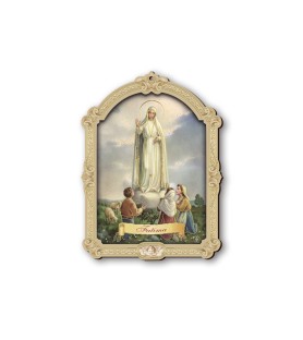 Quadretto della Madonna di Fatima in cornice barocca