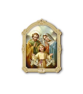 Quadretto della Sacra Famiglia in cornice barocca