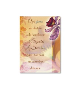 25 Cartoncini  in carta perlata con la Benedizione del Signore