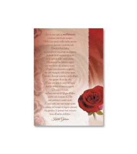 25 Cartoncini  in carta perlata con il testo di Kahlil Gibran sul matrimonio