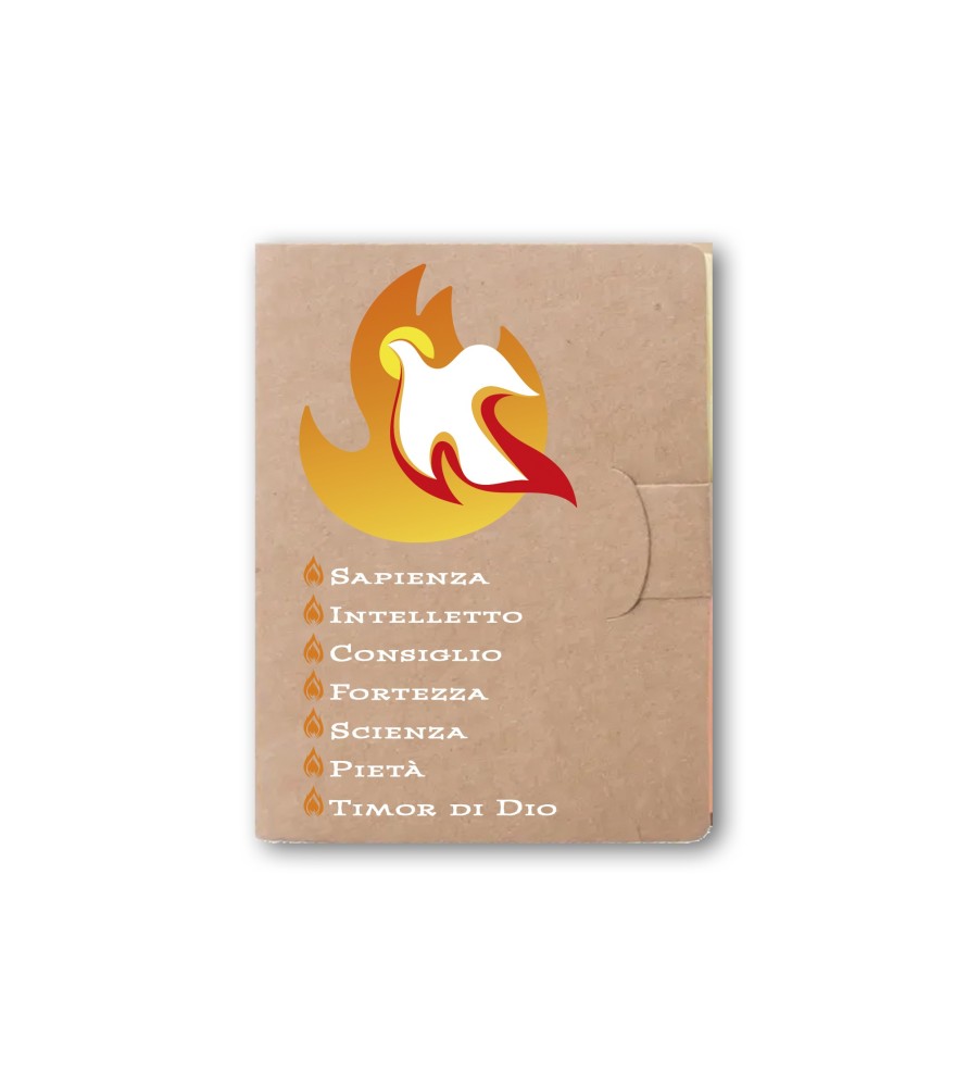 Notepad con segnapagine adesivi raffigurante la simbologia eucaristica della Cresima Notepad con segnapagine adesivi raffigurante la simbologia eucaristica della Cresima