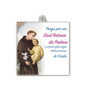 Piastrella di Sant'Antonio 10 x 10 cm in scatola regalo